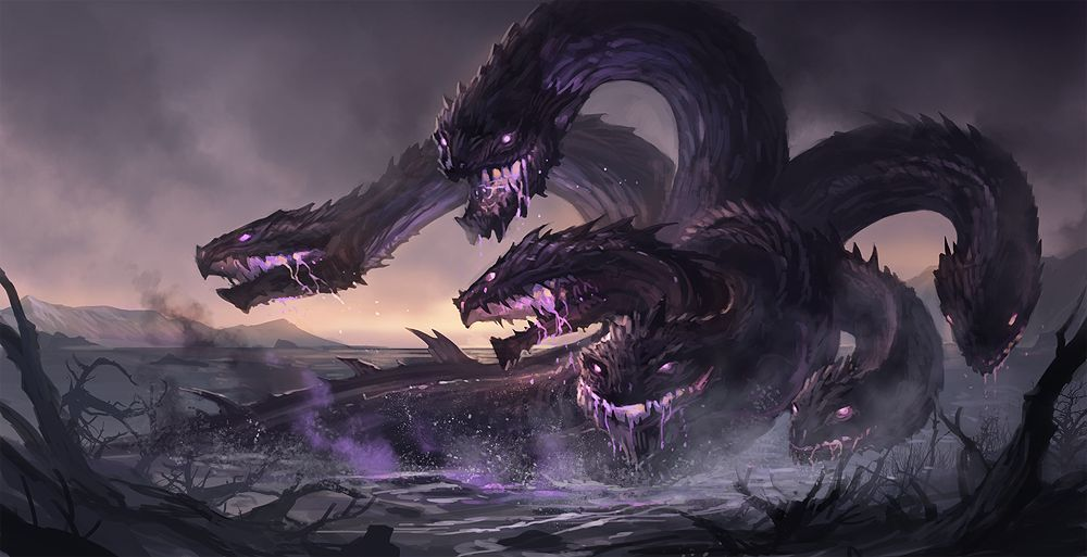 Hydra, a see monster that that as soon as one head was cut off, two more heads would emerge from the fresh wound